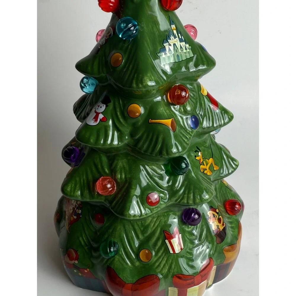 Disney Ceramic Light Up Christmas Tree Castle‎ Mickey & Friends 11